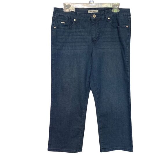 New Nine West Christie Capri Jeans Size 10 Medium Wash - Picture 1 of 14